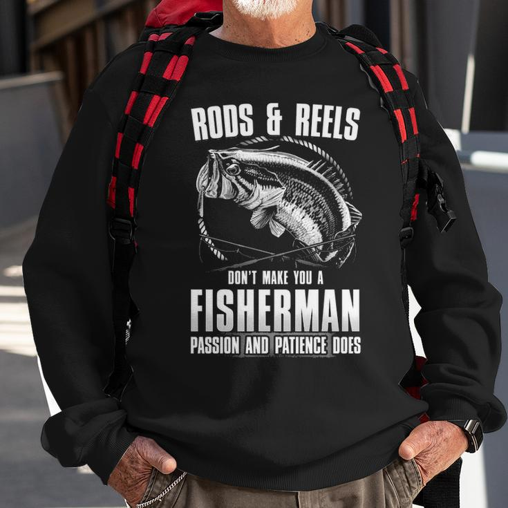 Passion & Patience Makes You A Fisherman Sweatshirt Gifts for Old Men