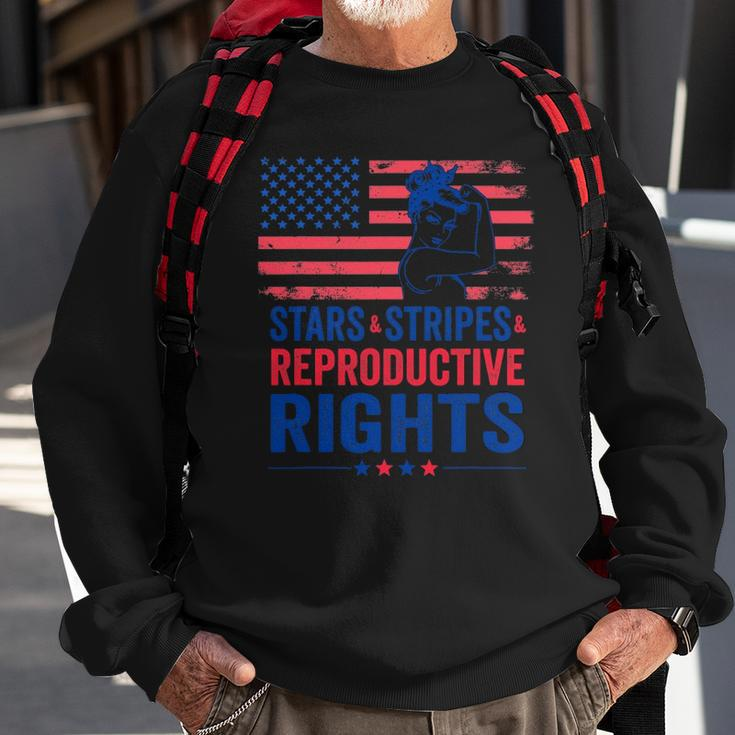 Patriotic 4Th Of July Stars Stripes Reproductive Right Sweatshirt Gifts for Old Men