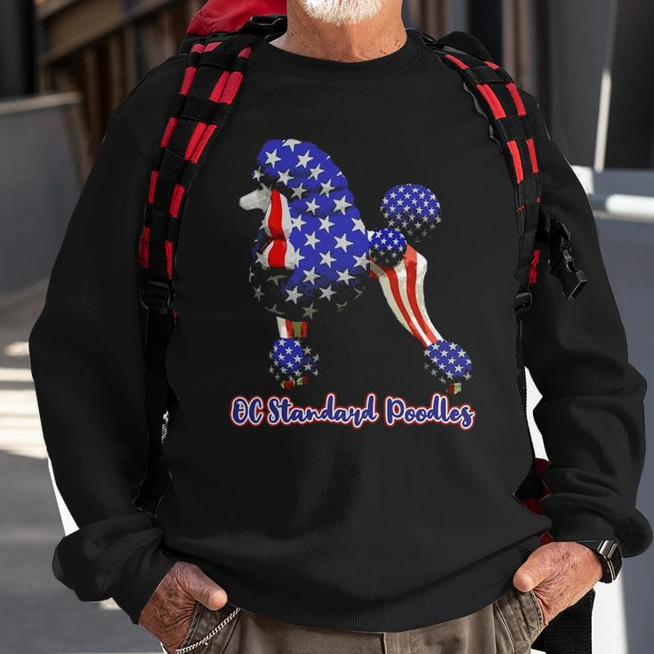 Patriotic Flag Poodle For American Poodle Lovers Sweatshirt Gifts for Old Men