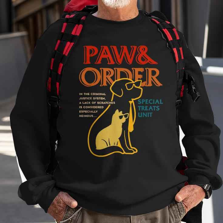 Paw And Order Special Feline Unit Pets Training Dog And Cat Sweatshirt Gifts for Old Men