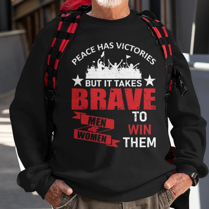 Peace Has Victories Veterans Tshirt Sweatshirt Gifts for Old Men