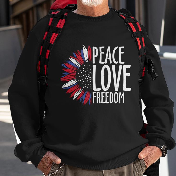 Peace Love Freedom For 4Th Of July Plus Size Shirt For Men Women Family Unisex Sweatshirt Gifts for Old Men