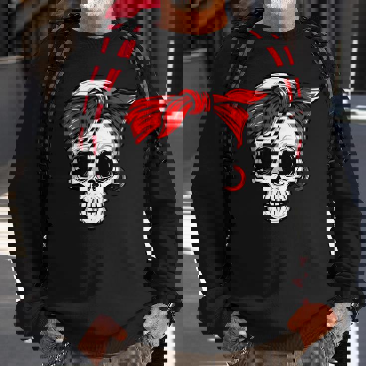 Pirate Dead With Eye Patch Red Bandana Halloween Diy Costume Sweatshirt Gifts for Old Men