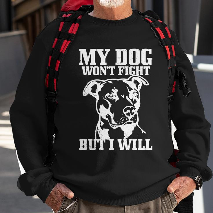 Pitbull Funny Dog Pitbull Mom Pitbull Dad Cute Gift Sweatshirt Gifts for Old Men