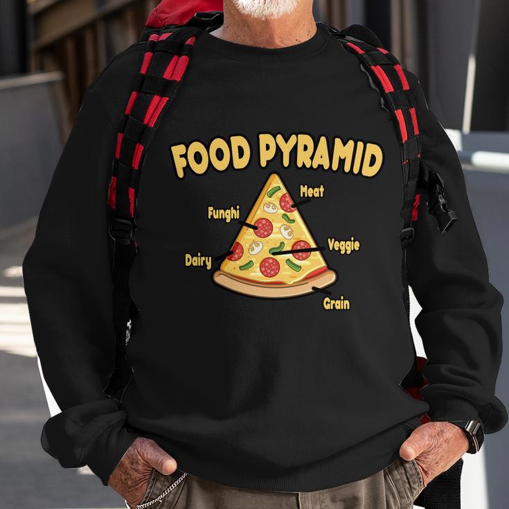 Pizza Food Pyramid Sweatshirt Gifts for Old Men