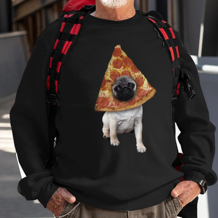 Pizza Pug Dog Tshirt Sweatshirt Gifts for Old Men