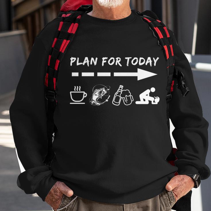 Plan For Today Coffee Fishing Beer Sex Tshirt Sweatshirt Gifts for Old Men