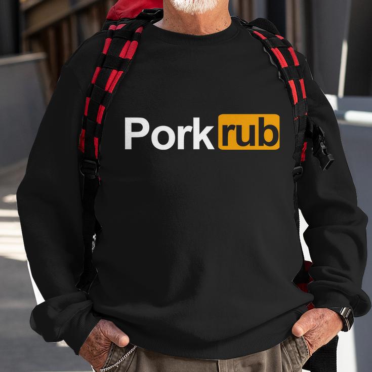 Porkrub Pork Rub Funny Bbq Smoker & Barbecue Grilling Sweatshirt Gifts for Old Men