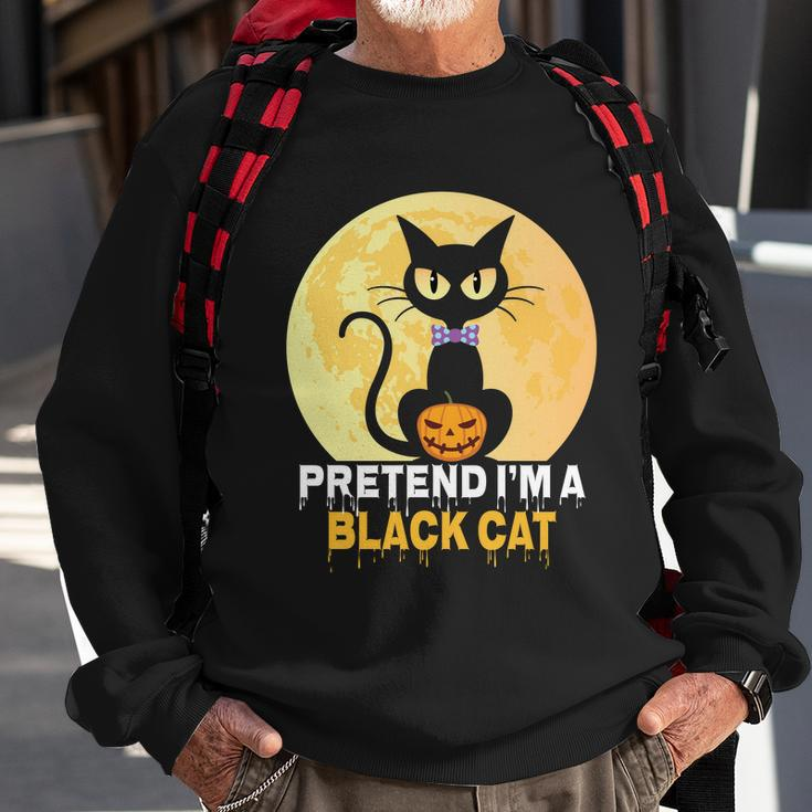 Pretend Im A Black Cat Halloween Quote Sweatshirt Gifts for Old Men