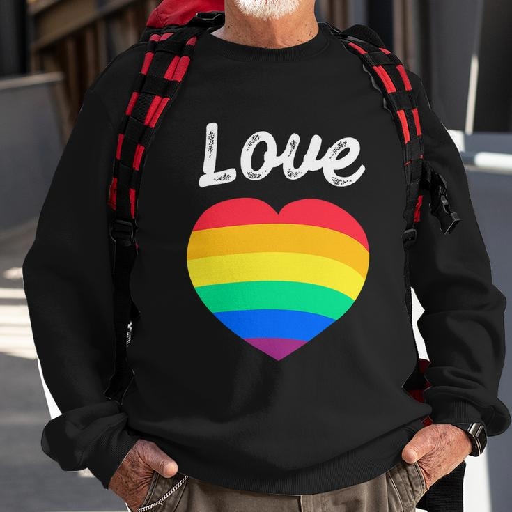 Pride Month Funny Rainbow Heart Gay And Lgbt Sweatshirt Gifts for Old Men