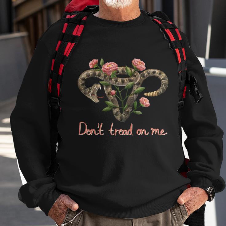 Pro Choice Pro Abortion Don’T Tread On Me Uterus Tshirt Sweatshirt Gifts for Old Men