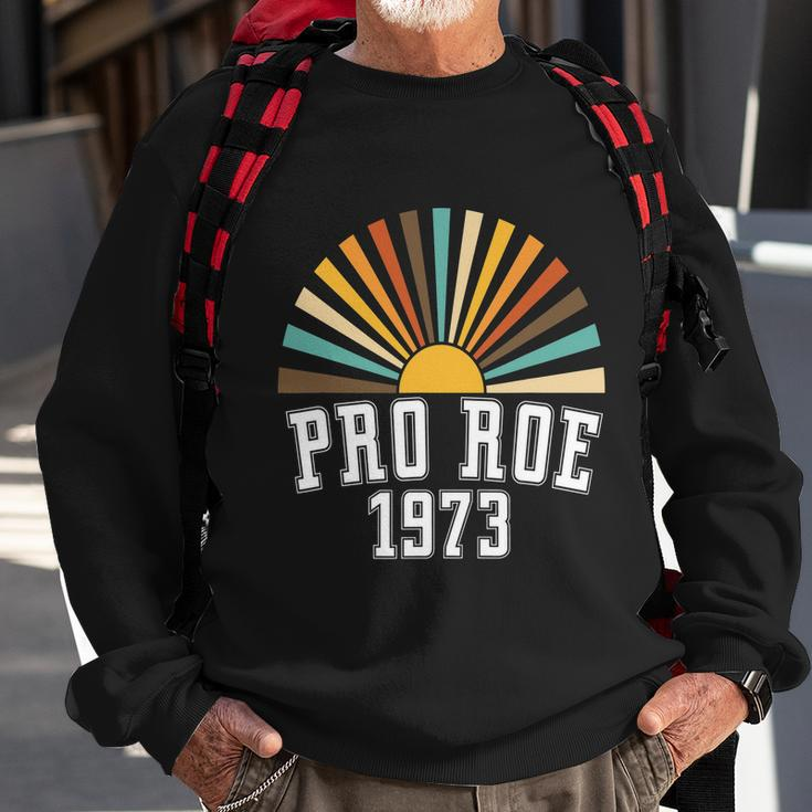 Pro Roe 1973 Rainbow Feminism Womens Rights Choice Sweatshirt Gifts for Old Men