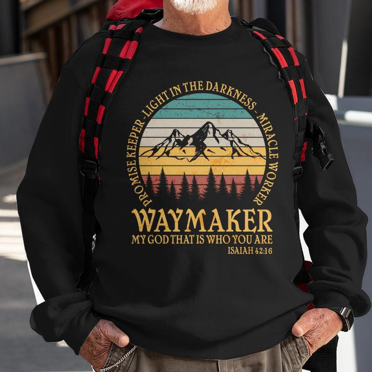 Promise Keeper Waymaker Isaiah Forest Mountains Sweatshirt Gifts for Old Men