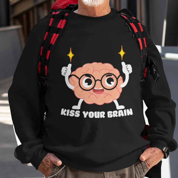 Proud Teacher Life Kiss Your Brain Plus Size Shirt For Teacher Female Sweatshirt Gifts for Old Men