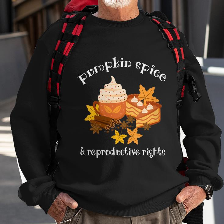 Pumpkin Spice And Reproductive Rights Fall Coffee Feminist Gift Sweatshirt Gifts for Old Men