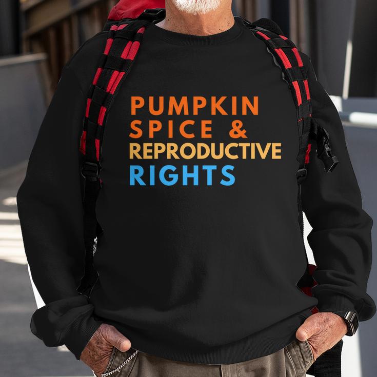 Pumpkin Spice And Reproductive Rights For Halloween Party Gift Sweatshirt Gifts for Old Men