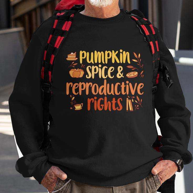 Pumpkin Spice And Reproductive Rights Pro Choice Feminist Funny Gift V3 Sweatshirt Gifts for Old Men