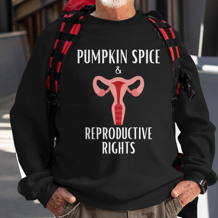 Pumpkin Spice And Reproductive Rights Pro Choice Feminist Great Gift Sweatshirt Gifts for Old Men