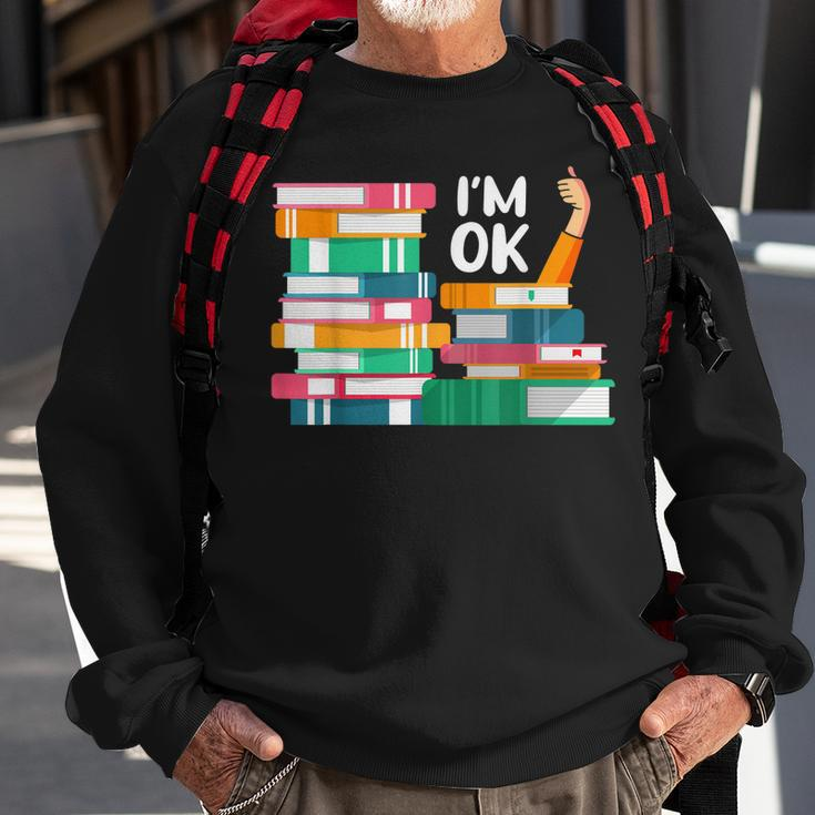Reading Book Lovers Im Ok National Book Lovers Day Sweatshirt Gifts for Old Men