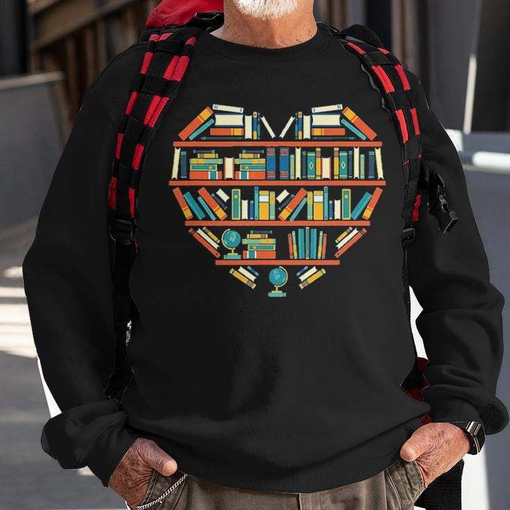 Reading Library Literature Read Books Sweatshirt Gifts for Old Men