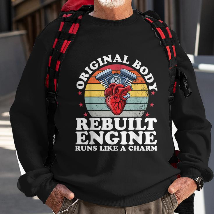 Rebuilt Engine Open Heart Surgery Recovery Survivor Men Gift Sweatshirt Gifts for Old Men