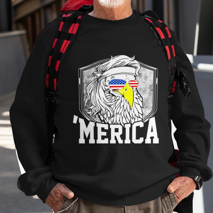 Redneck 4Th Of July Mullet Eagle Funny Bald Eagle ‘Merica Cool Gift Sweatshirt Gifts for Old Men