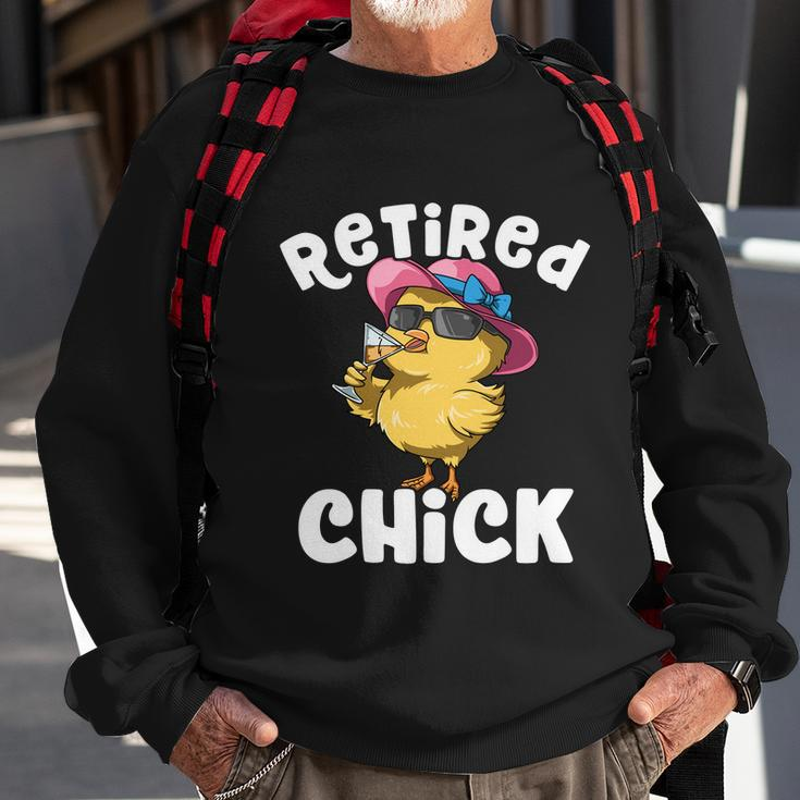 Retired Chick Funny Ladies Retired Moms Retirement Meaningful Gift Sweatshirt Gifts for Old Men