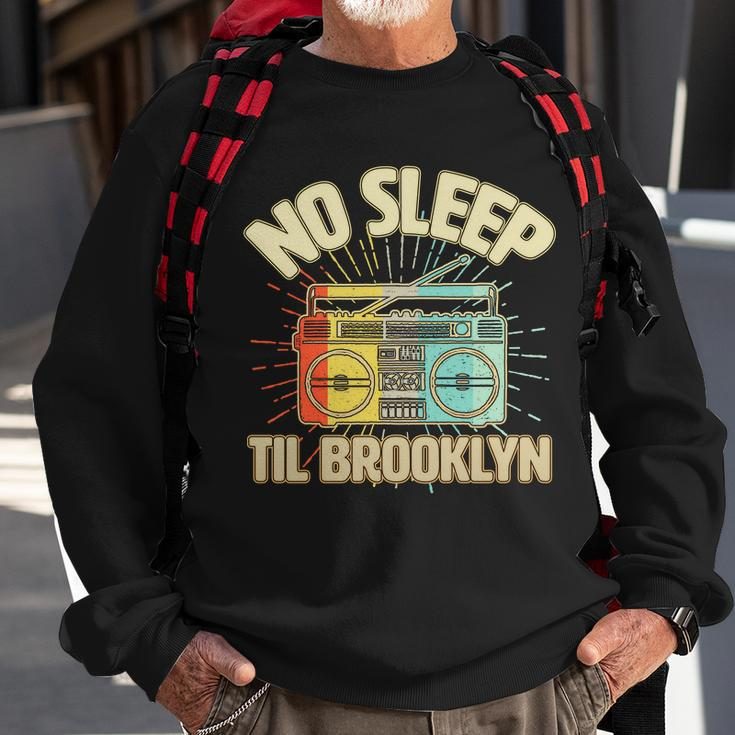 Retro No Sleep Til Brooklyn Sweatshirt Gifts for Old Men