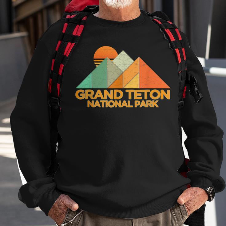 Retro Vintage Grand Teton National Park Sweatshirt Gifts for Old Men