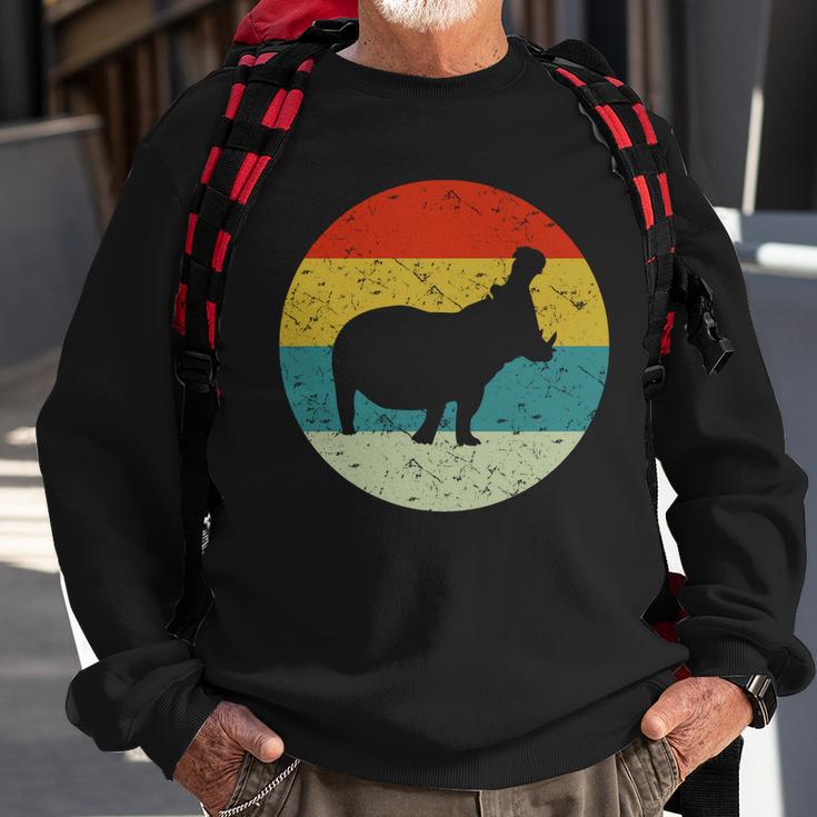 Retro Vintage Hippopotamus V2 Sweatshirt Gifts for Old Men