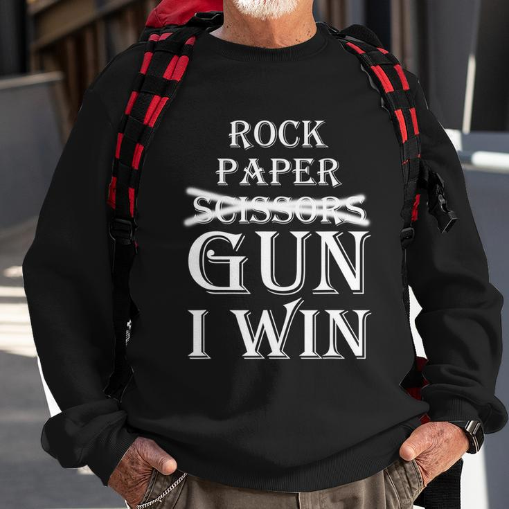 Rock Paper Gun I Win Tshirt Sweatshirt Gifts for Old Men
