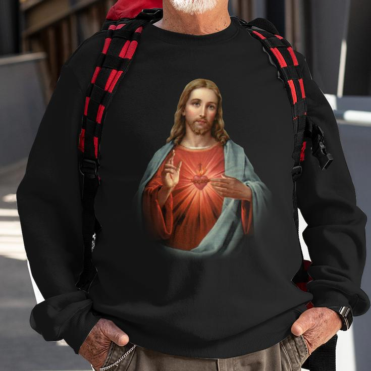 Sacred Heart Of Jesus V2 Sweatshirt Gifts for Old Men