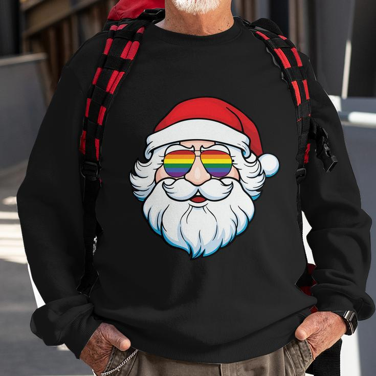 Santa Claus Christmas Sunglasses Lgbt Gay Pride Lesbian Bisexual Ally Quote Sweatshirt Gifts for Old Men