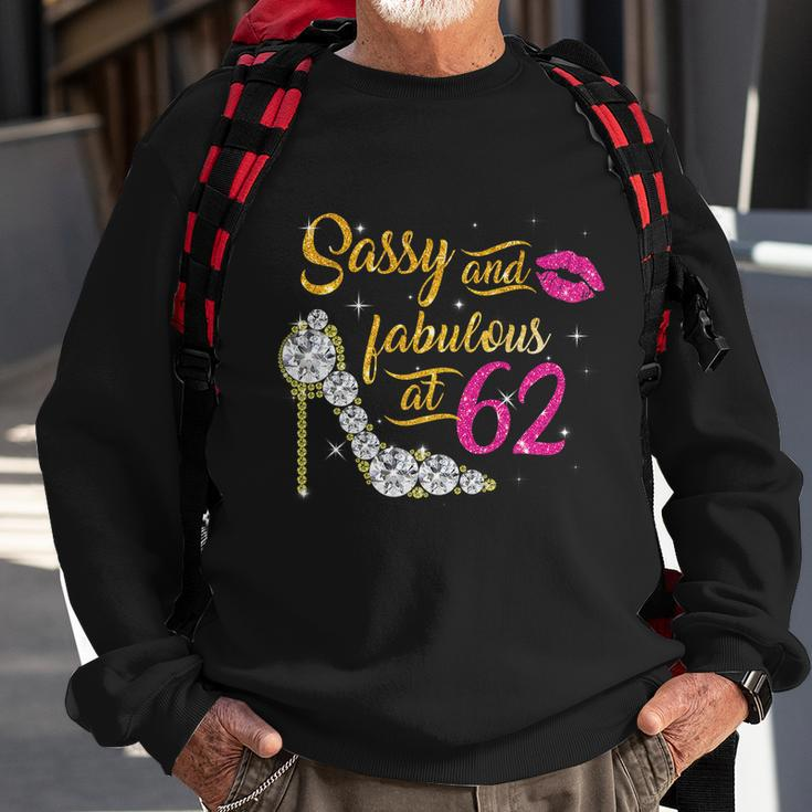 Sassy And Fabulous At 62 Years Old 62Nd Birthday Shoe Lip Sweatshirt Gifts for Old Men