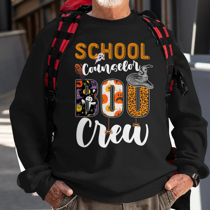 School Counselor Boo Crew Ghost Funny Halloween Matching Sweatshirt Gifts for Old Men