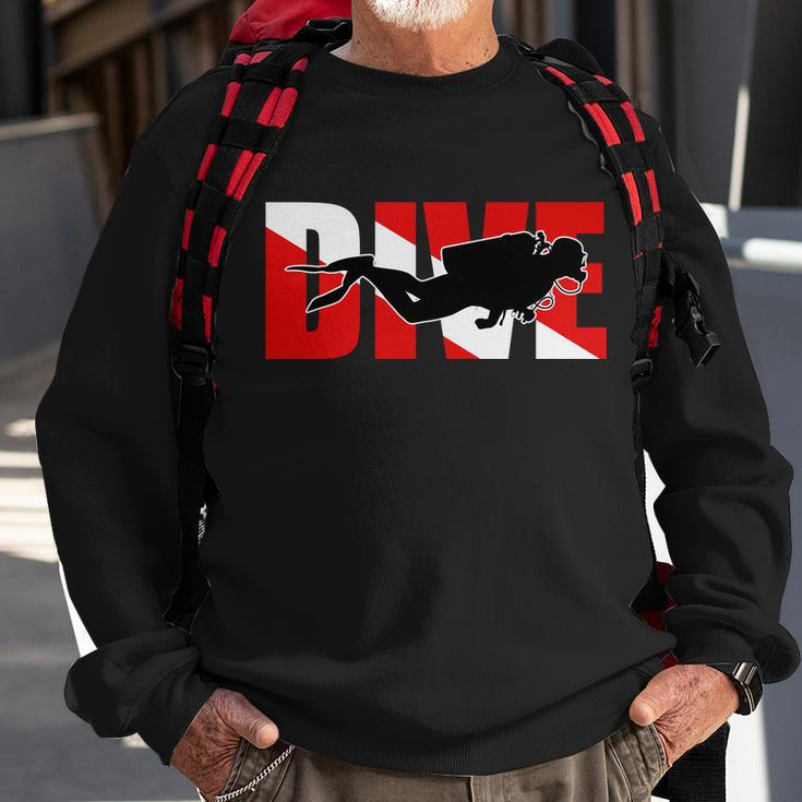 Scuba Dive Logo Sweatshirt Gifts for Old Men