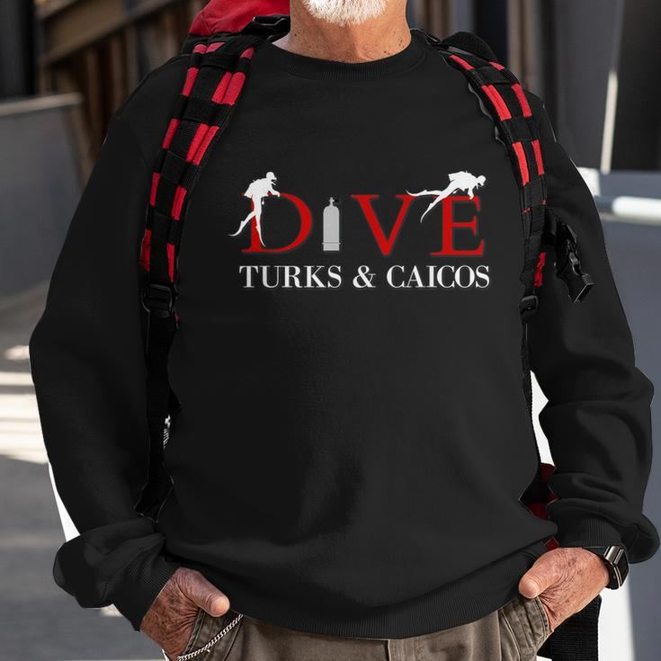 Scuba Dive Turks And Caicos Souvenir Sweatshirt Gifts for Old Men