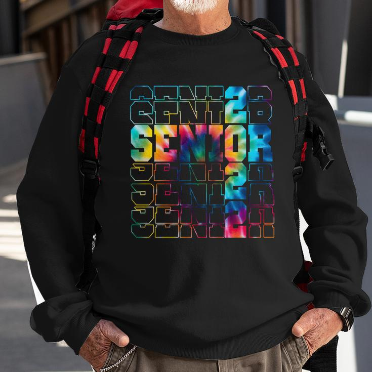 Senior Graduation Seniors 2022 Colorful Tie Dye Sweatshirt Gifts for Old Men
