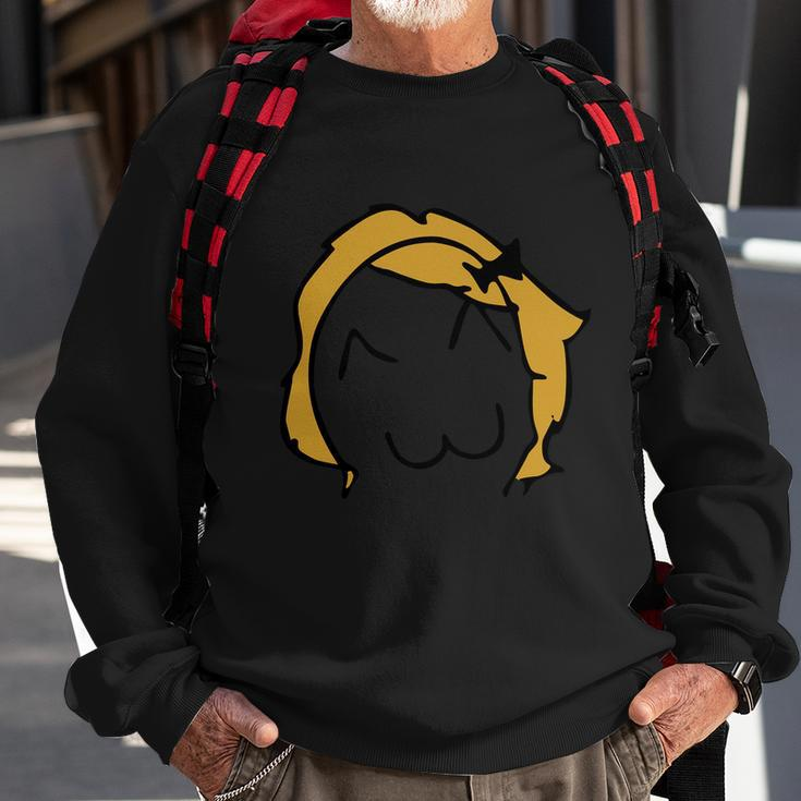 Silhouette Design Derp Meme Funny Troll Face Sweatshirt Gifts for Old Men