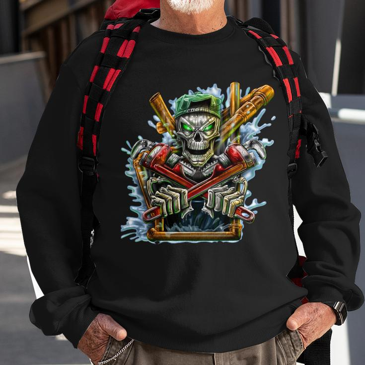 Skeleton Plumber Sweatshirt Gifts for Old Men