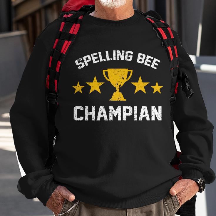 Spelling Bee Champian Funny Sweatshirt Gifts for Old Men