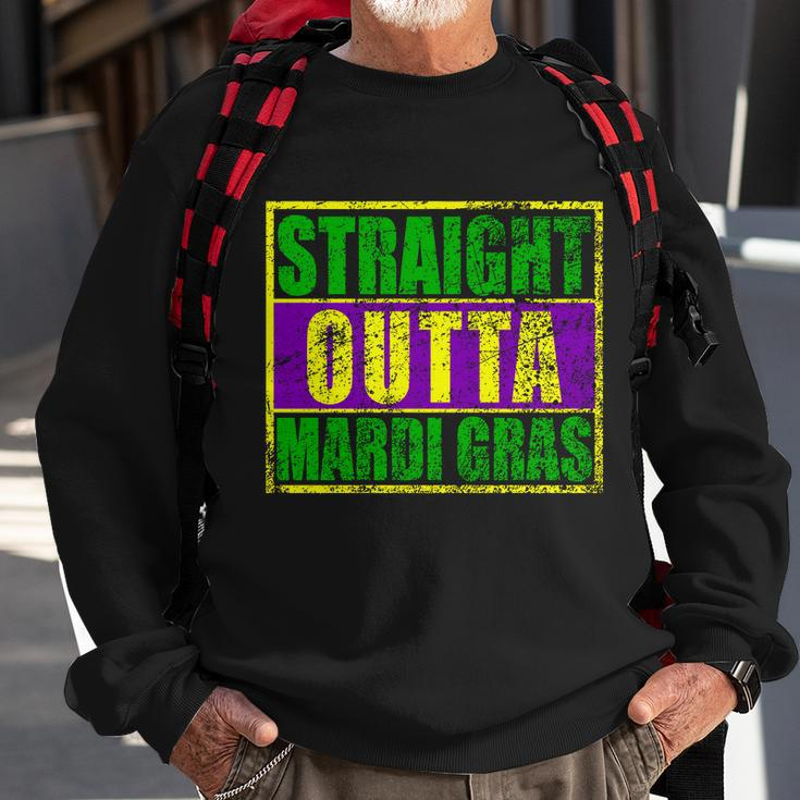 Striaght Outta Mardi Gras New Orleans Party T-Shirt Graphic Design Printed Casual Daily Basic Sweatshirt Gifts for Old Men