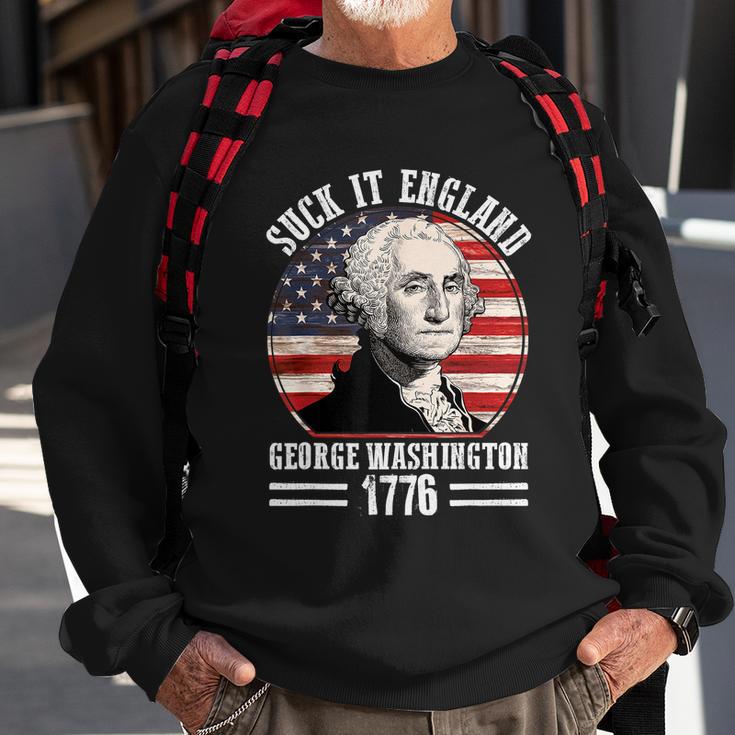 Suck It England Funny 4Th Of July George Washington Sweatshirt Gifts for Old Men