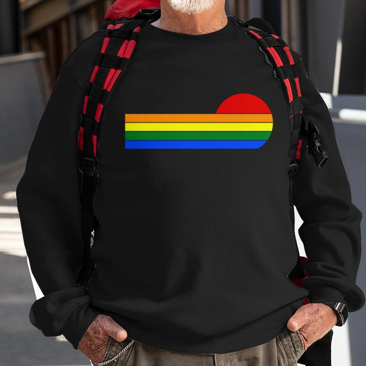 Sunset Lgbt Gay Pride Lesbian Bisexual Ally Quote Sweatshirt Gifts for Old Men