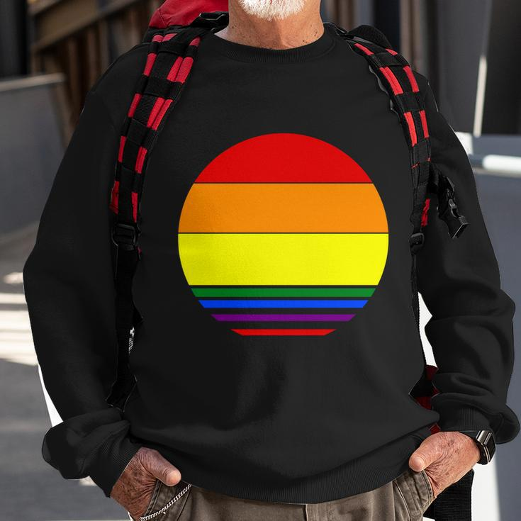 Sunset Lgbt Gay Pride Lesbian Bisexual Ally Quote V3 Sweatshirt Gifts for Old Men