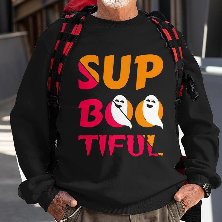 Sup Boo Tiful Halloween Quote Sweatshirt Gifts for Old Men