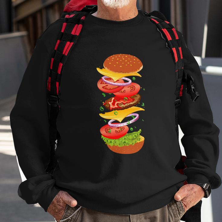 Tasty Cheeseburger Sweatshirt Gifts for Old Men