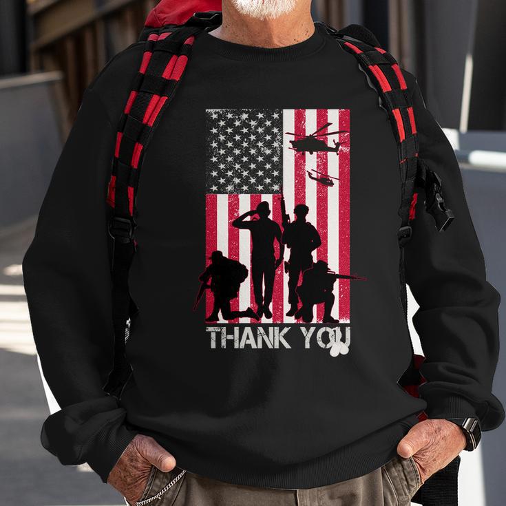 Thank You Memorial Day Soldiers Usa Flag Sweatshirt Gifts for Old Men