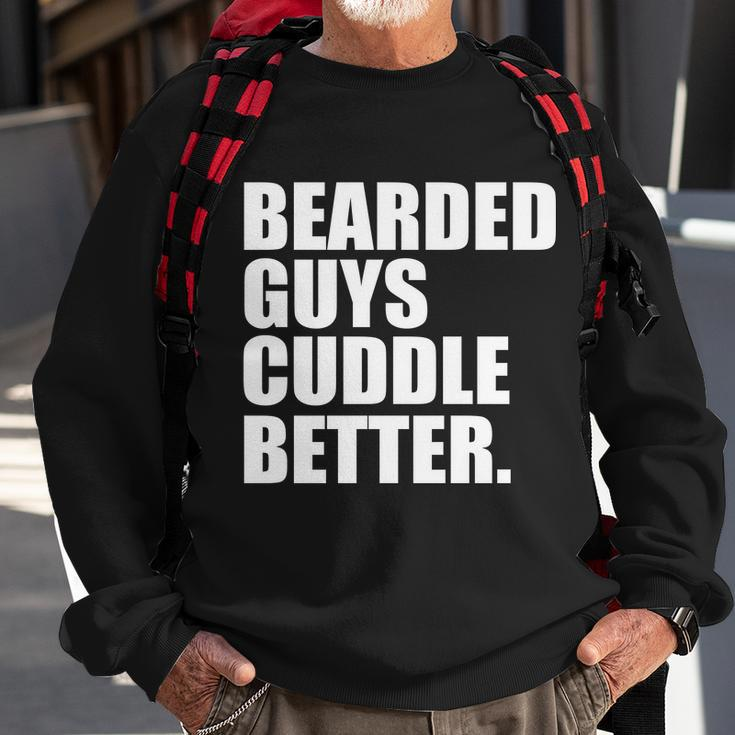 The Bearded Guys Cuddle Better Funny Beard Tshirt Sweatshirt Gifts for Old Men