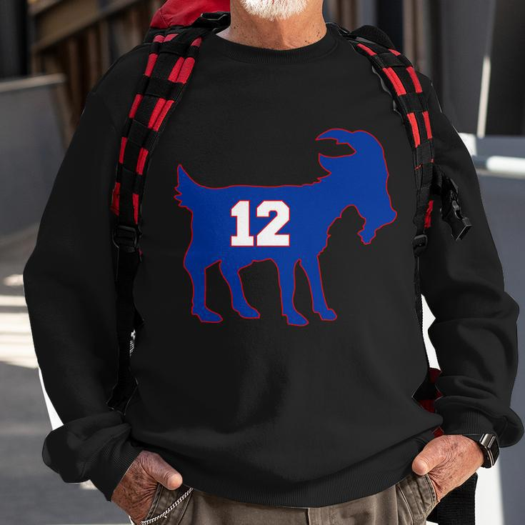 The Goat 12 New England Fan Football Qb Sweatshirt Gifts for Old Men